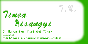 timea misangyi business card