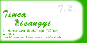 timea misangyi business card